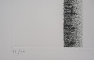 Jean SOLOMBRE - Troncs de bouleaux à deux, 1981 - Gravure signée et numérotée 2