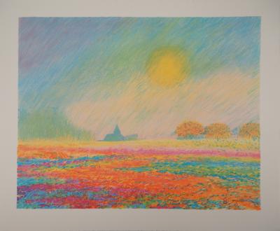 Claude MANOUKIAN - Normandie : Couleur d’été - Lithographie originale, Signée 2