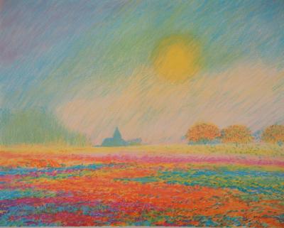 Claude MANOUKIAN - Normandie : Couleur d’été - Lithographie originale, Signée 2