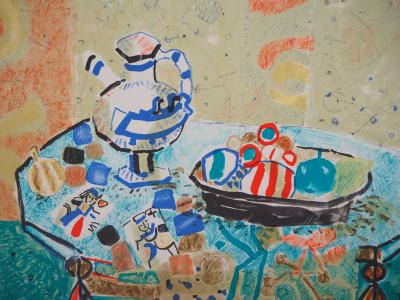 Paul AIZPIRI - Nature morte au pichet - Lithographie originale, Signée 2