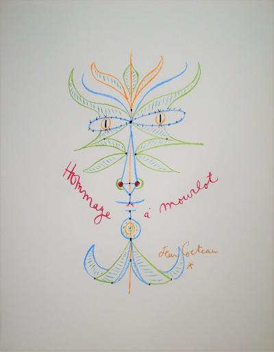 Jean COCTEAU - Hommage à Mourlot, 1955 - Lithographie originale 2