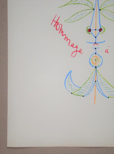 Jean COCTEAU - Hommage à Mourlot, 1955 - Lithographie originale 2