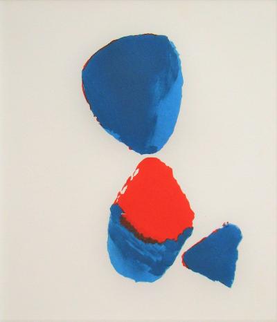 Nicolas DE STAËL (d’après) - Sans titre, 1952 - Pochoir aux couleurs de la gouache 2