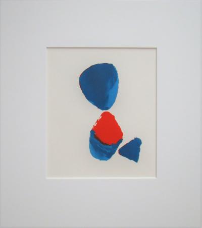 Nicolas DE STAËL (d’après) - Sans titre, 1952 - Pochoir aux couleurs de la gouache 2