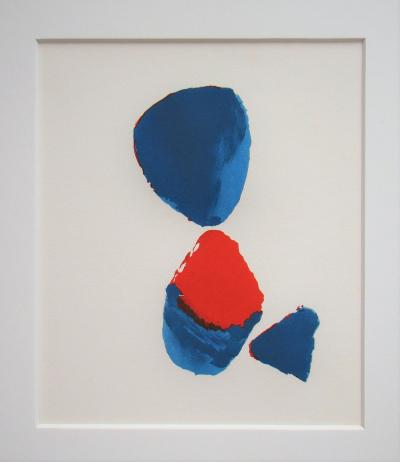 Nicolas DE STAËL (d’après) - Sans titre, 1952 - Pochoir aux couleurs de la gouache 2