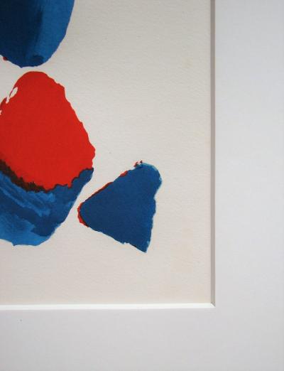 Nicolas DE STAËL (d’après) - Sans titre, 1952 - Pochoir aux couleurs de la gouache 2