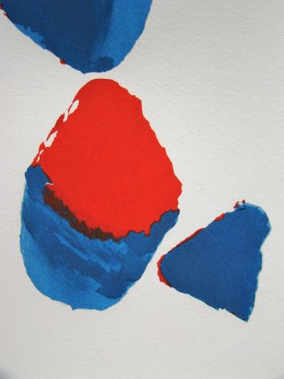 Nicolas DE STAËL (d’après) - Sans titre, 1952 - Pochoir aux couleurs de la gouache 2