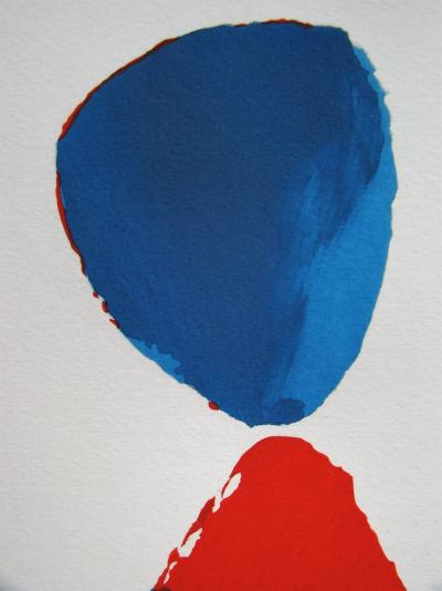 Nicolas DE STAËL (d’après) - Sans titre, 1952 - Pochoir aux couleurs de la gouache 2