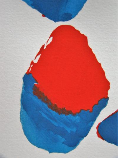 Nicolas DE STAËL (d’après) - Sans titre, 1952 - Pochoir aux couleurs de la gouache 2