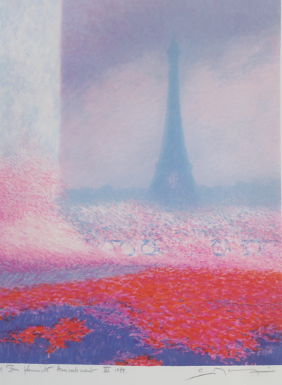 Claude MANOUKIAN - La Tour Eiffel, 1999 - Lithographie signée et dédicacée 2