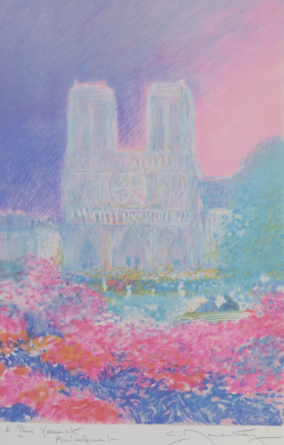 Claude MANOUKIAN - La cathédrale - Lithographie signée et dédicacée 2