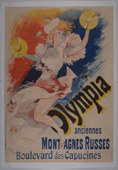 Jules CHÉRET - Olympie, Anciennes Montagnes Russes, 1892 - Grande affiche originale 2