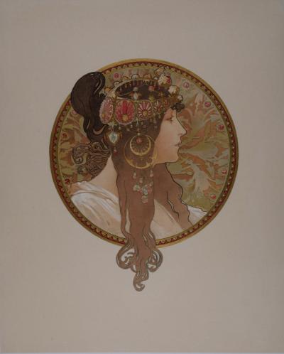Alphonse MUCHA - Têtes byzantines, 1897 - Lithographie originale 2