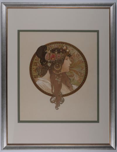 Alphonse MUCHA - Têtes byzantines, 1897 - Lithographie originale 2