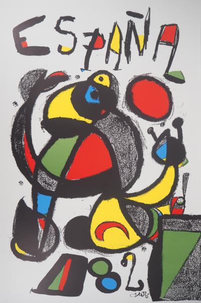Joan Miró: España, eine surrealistische Figur, 1982 – Signierte Lithographie 2