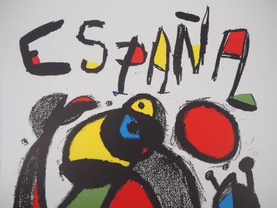 Joan Miró: España, eine surrealistische Figur, 1982 – Signierte Lithographie 2