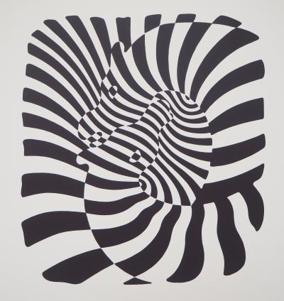 Victor VASARELY - Couple de zèbres, 1975 - Sérigraphie signée 2