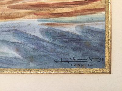 Lucien GIBERT - Saint-Nizier, foire, l’arrivée du vin, 1949 - Aquarelle signée 2