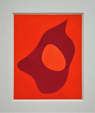 Jean ARP (d’après) - Composition abstrait, 1952 - Pochoir à la gouache 2
