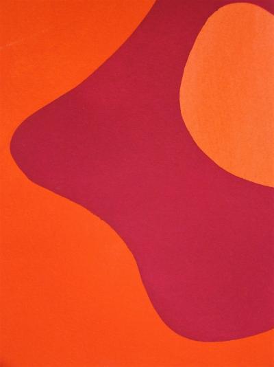 Jean ARP (d’après) - Composition abstrait, 1952 - Pochoir à la gouache 2