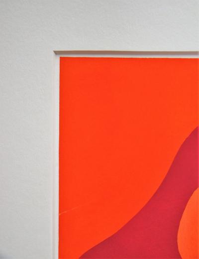Jean ARP (d’après) - Composition abstrait, 1952 - Pochoir à la gouache 2