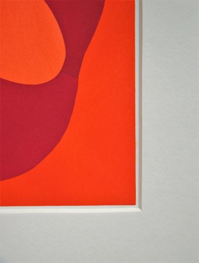 Jean ARP (d’après) - Composition abstrait, 1952 - Pochoir à la gouache 2