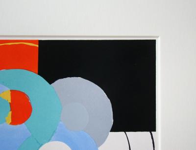 Sonia DELAUNAY (d’après) - Composition abstraite, 1952 - Pochoir à la gouache 2