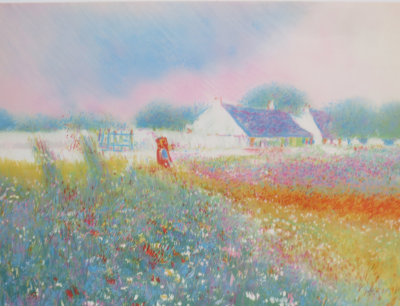 Claude MANOUKIAN - Printemps à Saint-Aubin - Lithographie signée et dédicacée 2
