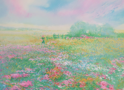 Claude MANOUKIAN - La cueillette - Lithographie signée et dédicacée 2