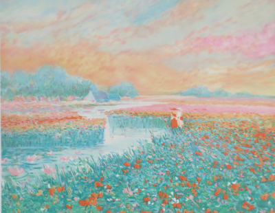 Claude MANOUKIAN - La promenade - Lithographie signée et dédicacée 2