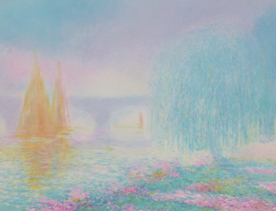 Claude MANOUKIAN - Le saule pleureur - Lithographie signée et dédicacée 2