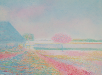 Claude MANOUKIAN - L’arbre rose - Lithographie signée et dédicacée 2