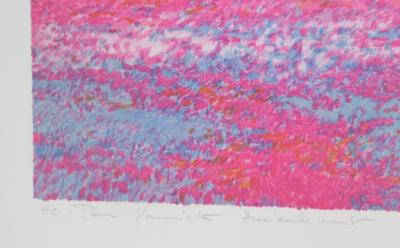 Claude MANOUKIAN - Promenade rose - Lithographie signée et dédicacée 2