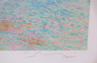 Claude MANOUKIAN - La ferme bleue - Lithographie signée et dédicacée 2