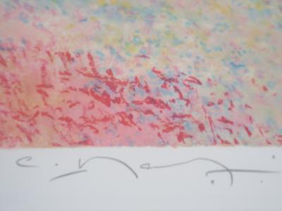Claude MANOUKIAN - L’arbre rose - Lithographie signée et dédicacée 2