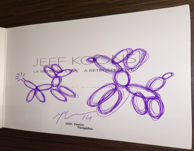 Jeff Koons - Balloon Dog, 2014 - Dédicace 2