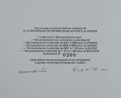 FLOC’H & RIVIERE - Albany et Sturgess T3, 1984  - A la recherche de Sir Malcolm + Lithographie 2