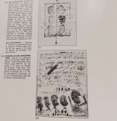James COIGNARD - Six occupants, 1977- Gravure originale signée au crayon et numérotée 2