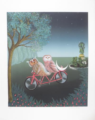 Alain＆Daniel BONNEC ボネック ALAIN,DANIEL BONNEC lithograph （Place-des-Arts - Alain and