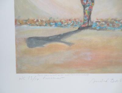 André DAHAN - Le clown jongleur - Lithographie signée et dédicacée 2