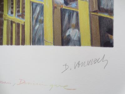 Dominique VERVISCH - Pingouins, 2001 - Lithographie signée et dédicacée 2