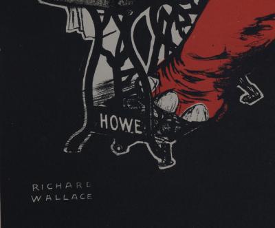 Richard WALLACE - Machine à coudre Elias Howe, 1898 - Affiche originale dos sur lin 2