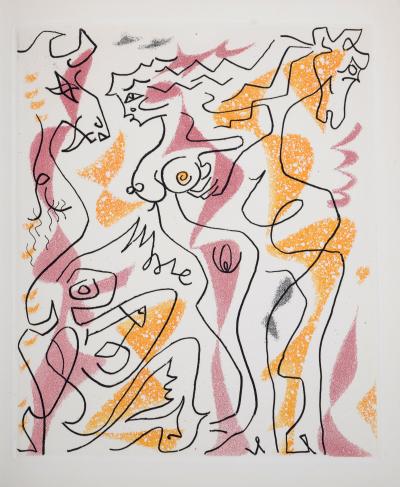 Miro, Arp, Bellmer, Ernst, Giacometti ...: Feuilles Eparses, 1965 - 14 gravures et lithographies originales signées à la main 2