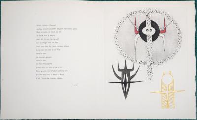 Miro, Arp, Bellmer, Ernst, Giacometti ...: Feuilles Eparses, 1965 - 14 gravures et lithographies originales signées à la main 2