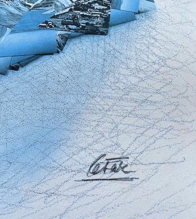 CESAR - Portrait de compression de l’aéroport de Nice - Lithographie signée au crayon 2