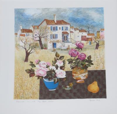 Brenda KING- Les bouquets - Lithographie signée dédicacée 2