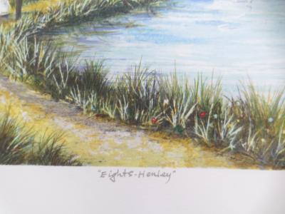 Jeremy KING - Eights Henley - Lithographie signée et dédicacée 2