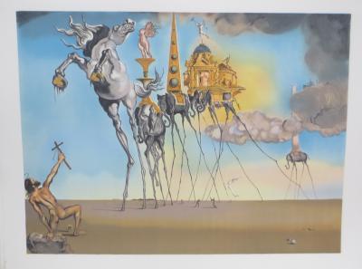 Salvador DALI (d'après) - La tentation de Saint-Antoine - Lithographie signée