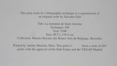 Salvador DALI (d'après) - La tentation de Saint-Antoine - Lithographie signée 2