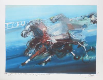 Jordi  BONAS - Le Sulky, 1988 - Lithographie signée et dédicacée 2